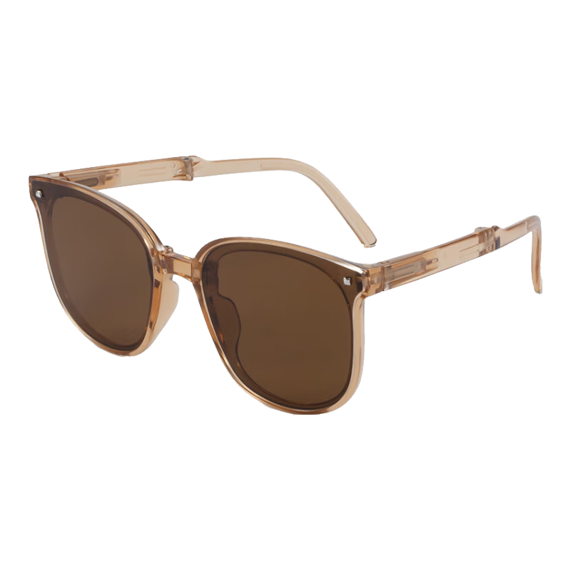 Boshide Children's Sunglasses, Foldable Sunglasses, UV Protection Sunglasses for Boys And Girls, Coconut Brown (Spring Legs)
