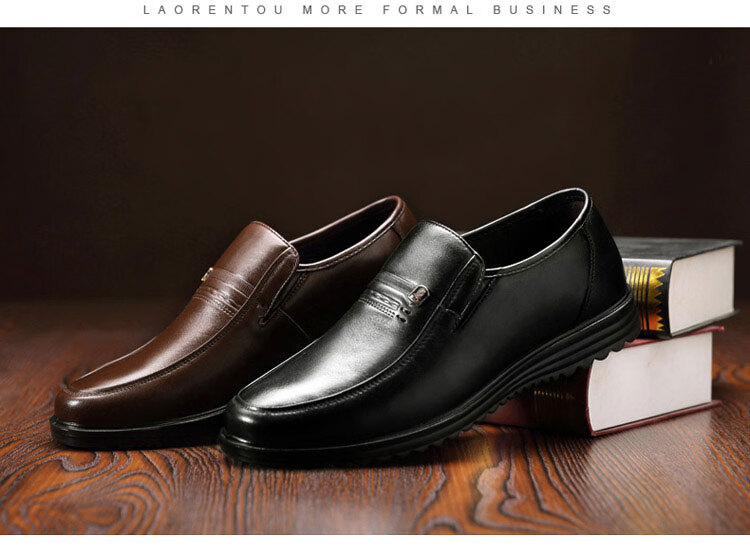 LAORENTOU Men's Summer Business Formal Slip-On First Layer Breathable Driving Shoes LJD587 Black Hollowed Out Size 40 16