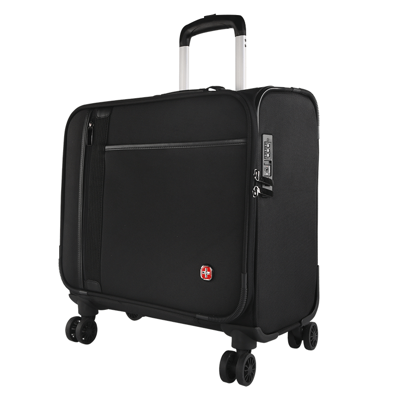 CROSSGEAR Swiss Small Business Suitcase, 18-Inch Carry-On, Password Lock, Travel Luggage for Men And Women, Oxford Cloth Leather Suitcase