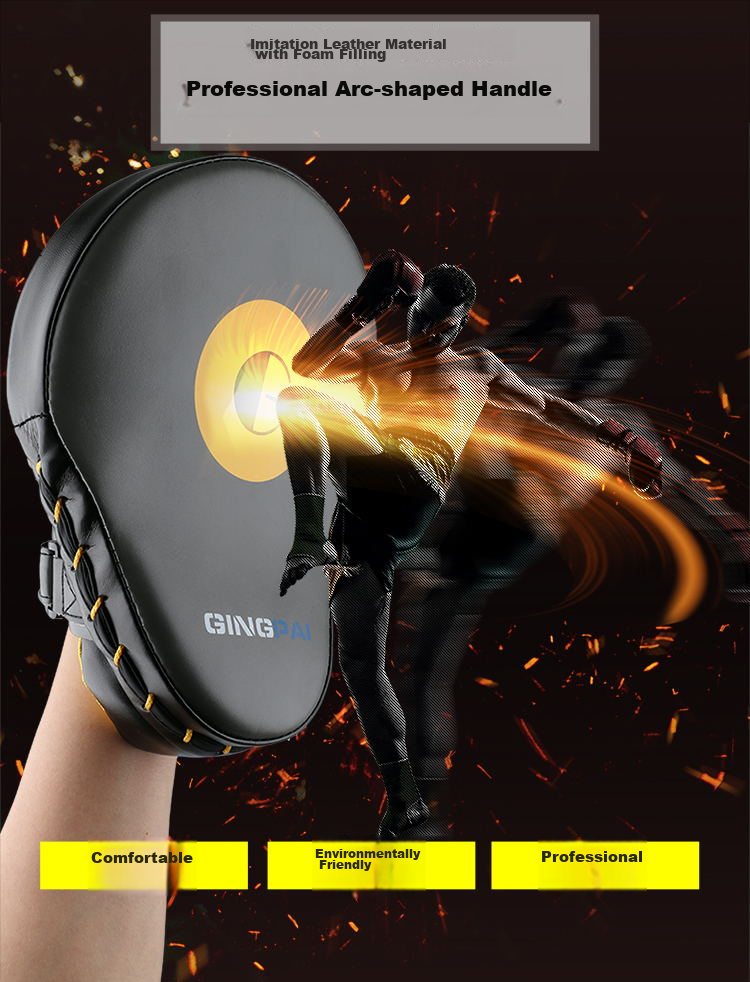 Jingpai Sanda Boxing Target, Curved Hand Target, Training Punching Target, Sanda Taekwondo Foot Target, Black 1