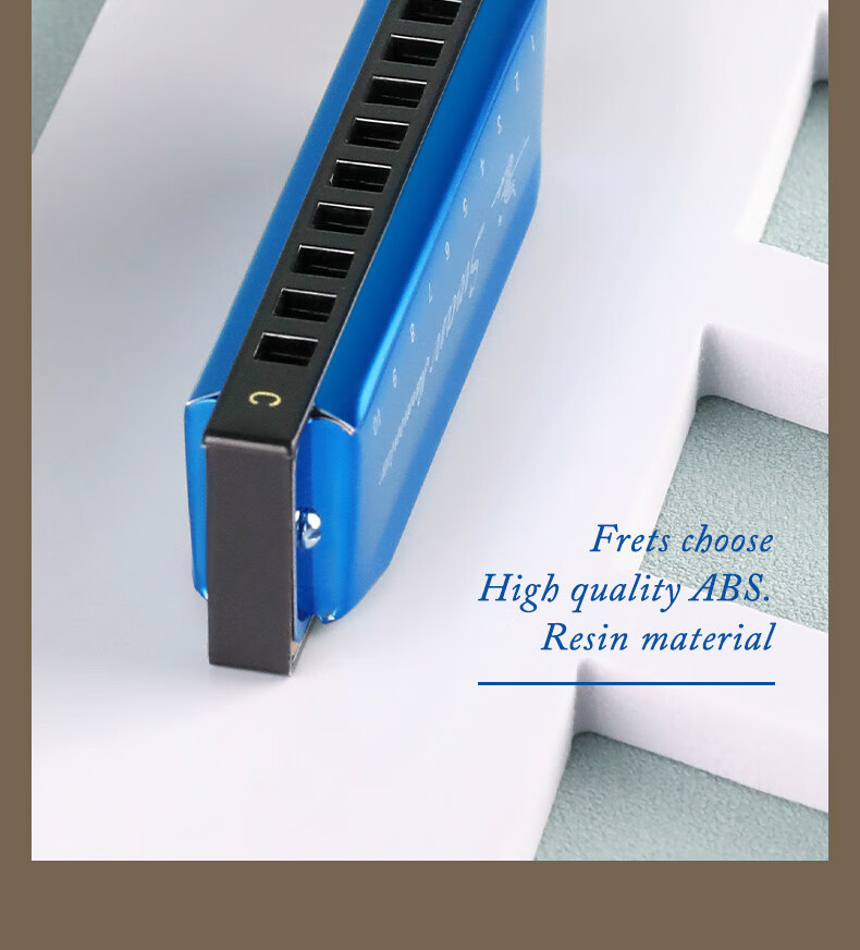 SWAN 10-Hole Bruce Harmonica, Internal Frosted Cover Plate, Beginner to Advanced Paddy Sound, C Key, Black 7