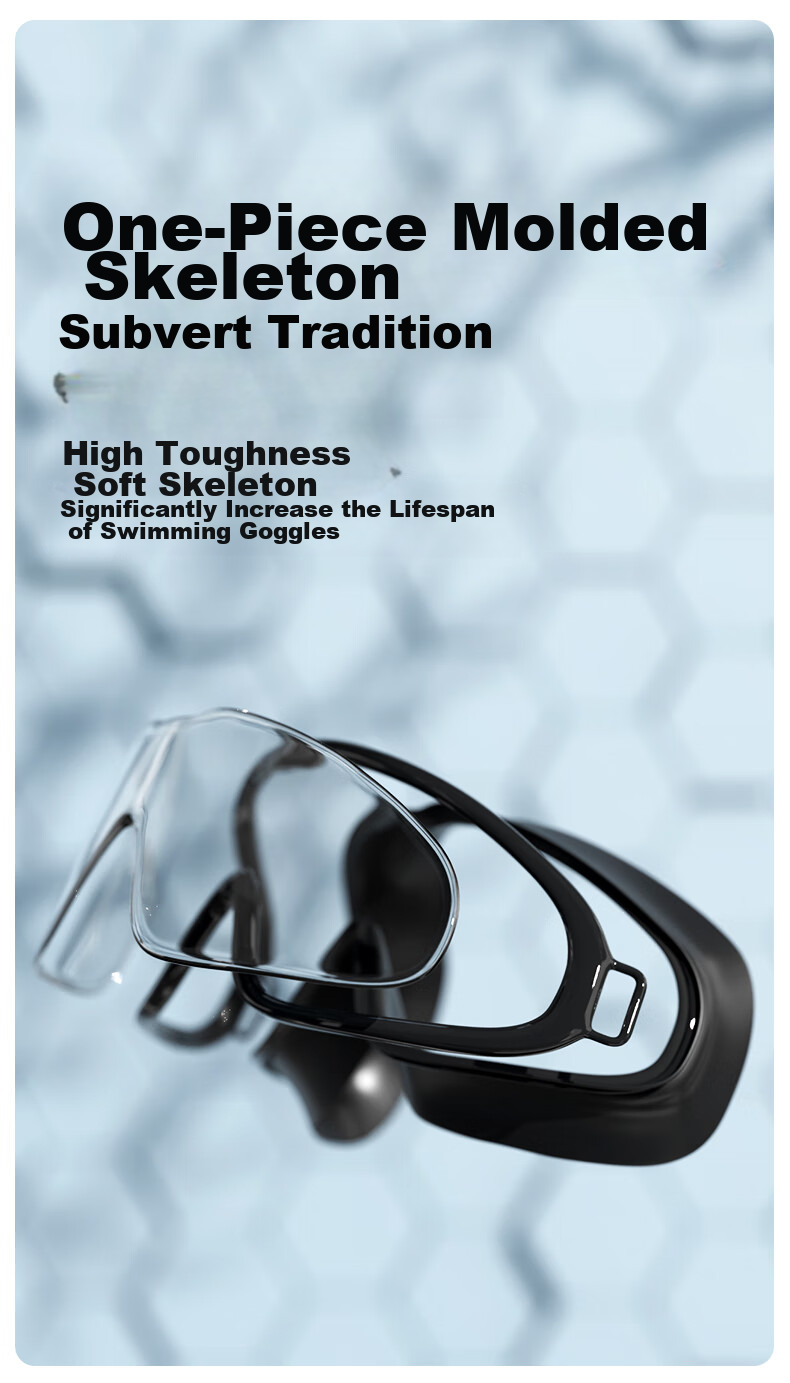 Jiehu Swimming Goggles for Men And Women, Adult High Definition Anti-Fog Waterproof Large Frame Integrated Diving Swimming Glasses with Swim Cap Set, Swimming Equipment 10