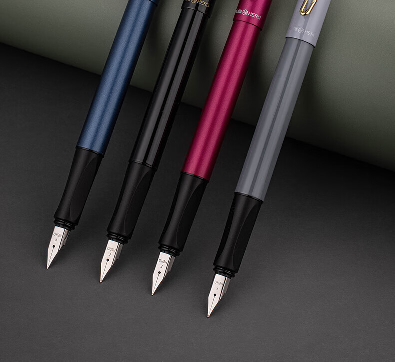 HERO E501 Iridium Nib Fountain Pen EF Tip Blue Matte New Year Gift Stylish Business Office Student Writing Practice Ink Pen 2