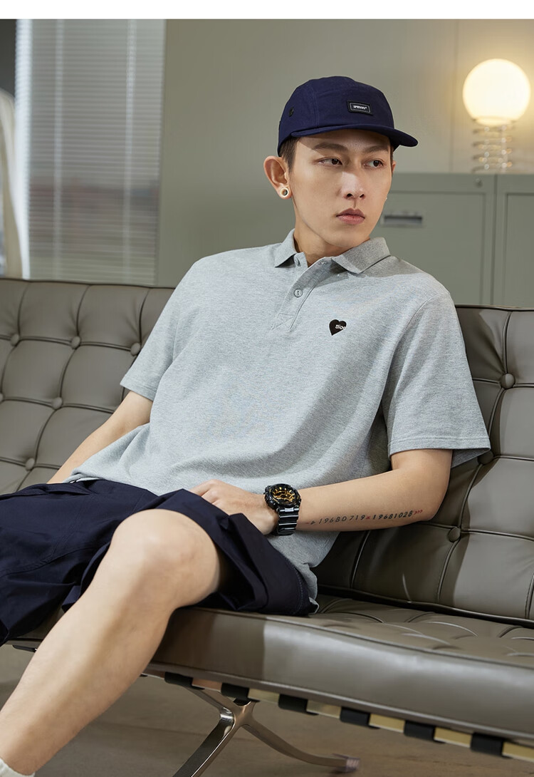 TonLion 2026 Autumn And Winter Men's Polo Shirt, Short Sleeves, Left Chest Embroidery, Small Details 11
