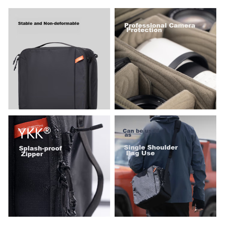 PGYTECH Camera Inner Case, DSLR Lens Inner Case Storage Bag, Shoulder Photography Bag, Camera Bag, DIY Partition, Shockproof Handheld Anti-Splash Portable Storage, XS Size 2