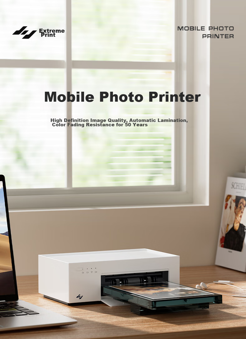 Jiyin N2 Wireless Home Photo Printer Color Printing Power Edition Automatic Laminating High Definition Supports 3-inch/6-inch Instant Photo Printer 5