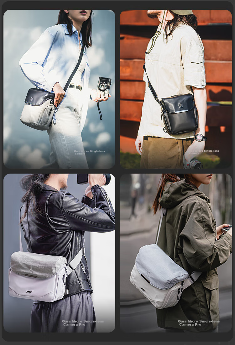 GYXX DSLR Camera Bag for Men And Women, Shoulder Crossbody Photography Bag, New Trendy Brand, Portable Camera Storage Bag, Water-Resistant 6
