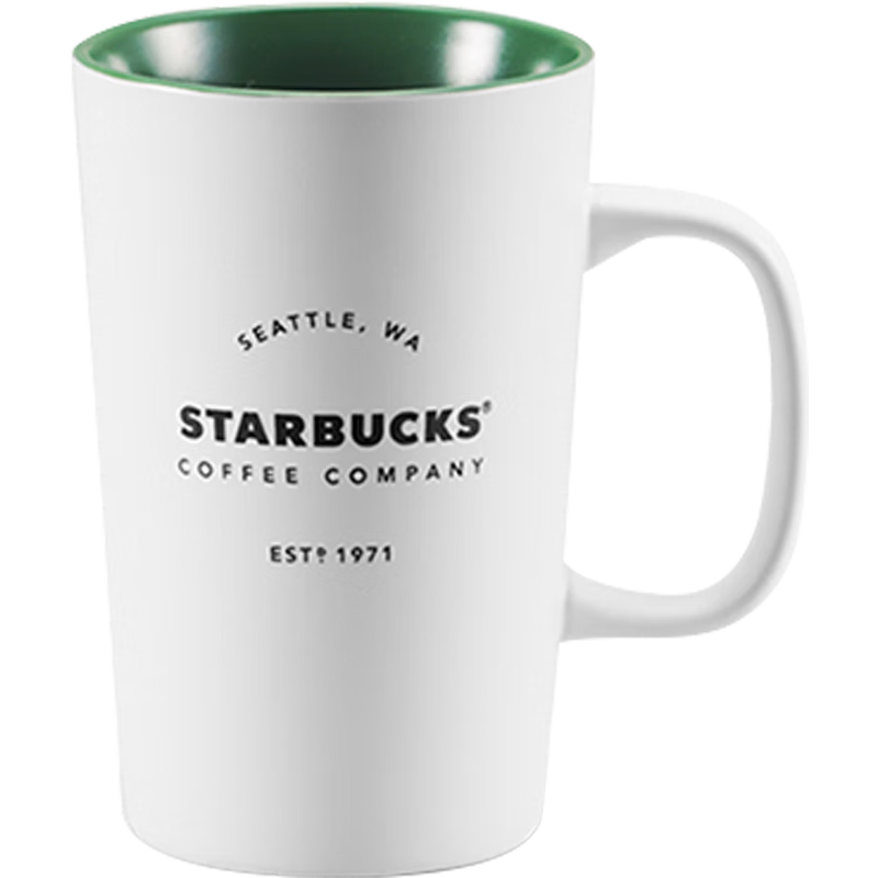 Starbucks Classic Ceramic Mug, 355ml, Simple Design, Water Cup for Tea Brewing, Office And Teacher's Day Gift