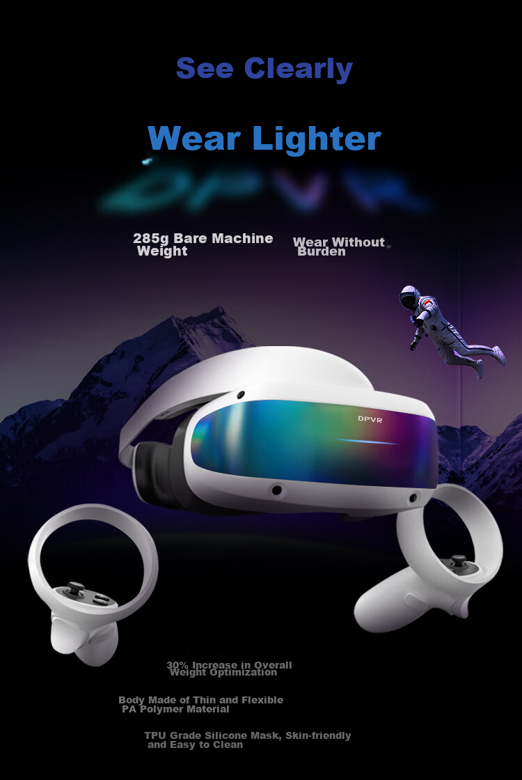 DPVR E4 Performance Edition, PCVR Headset, Smart Glasses, Compatible with Thousands of Steam Games, Alternative to Vision Pro, 3D Viewing, Play Black Myth: Wukong, Not A Standalone AR Device 17