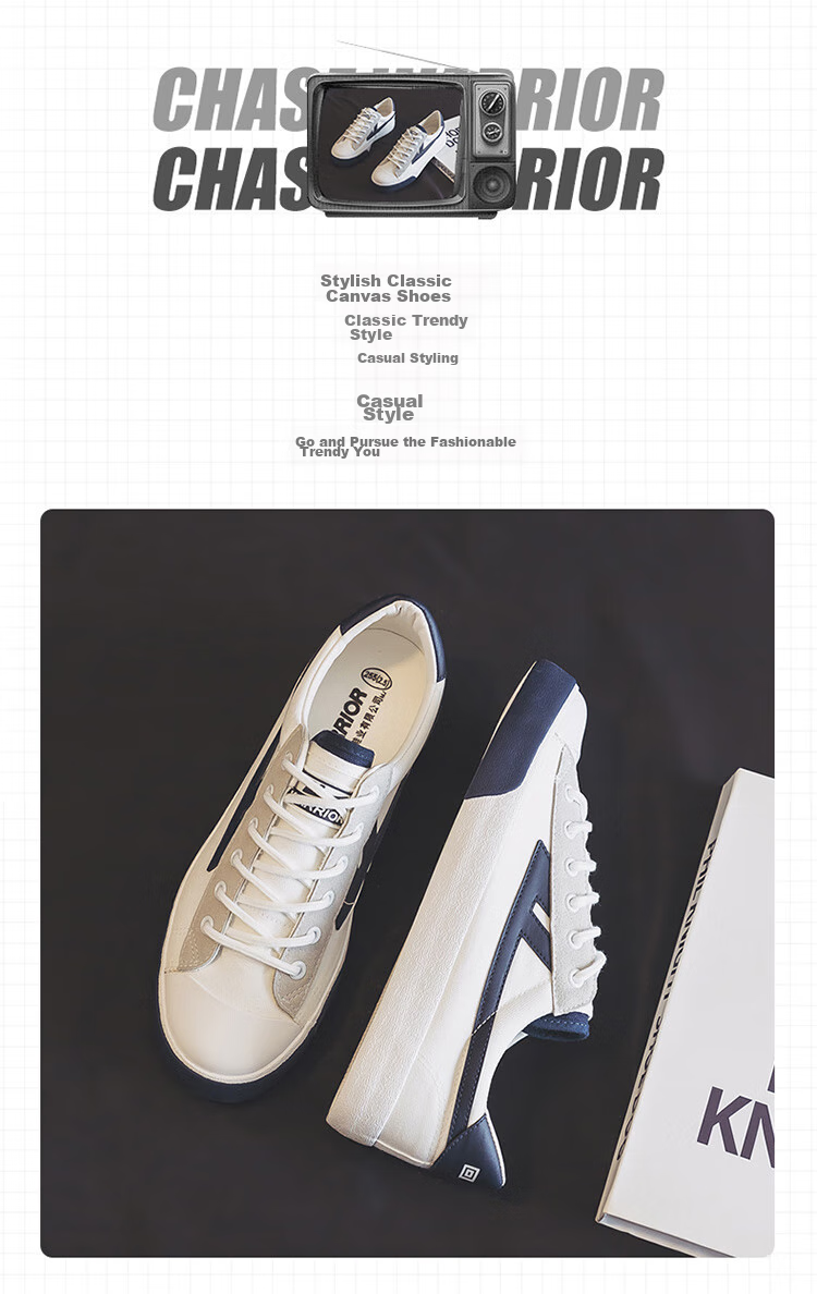 Warrior Official Canvas Shoes for Men And Women, Couples' Casual Shoes, Autumn Breathable Sports Sneakers KGH647MJ Beige-Red Size 37 2