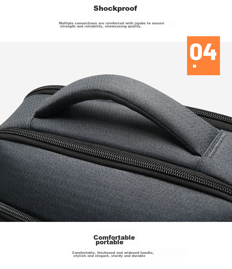 GOLF Backpack for Men, Large Capacity 15.6-Inch Laptop Backpack, USB Interface with Multiple Compartments, Business Casual Travel Bag for Students, Dark Gray with Black 33