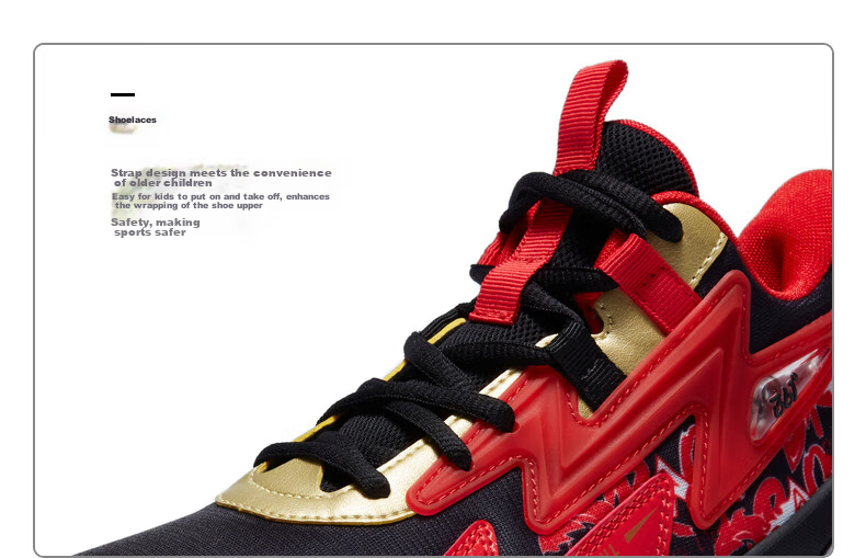 361° Hanjiang Children's Basketball Shoes, Size 25, All-Season Youth Practical Training, Hard-Wearing Basketball Shoes, Blue, Size 38 11