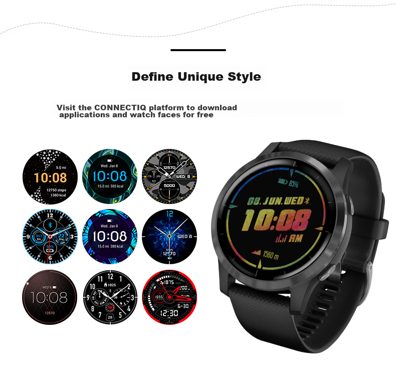 GARMIN Active6 Bone China White Heart Rate Running Swimming Fitness Fashion Sports Smartwatch Birthday Gift 14