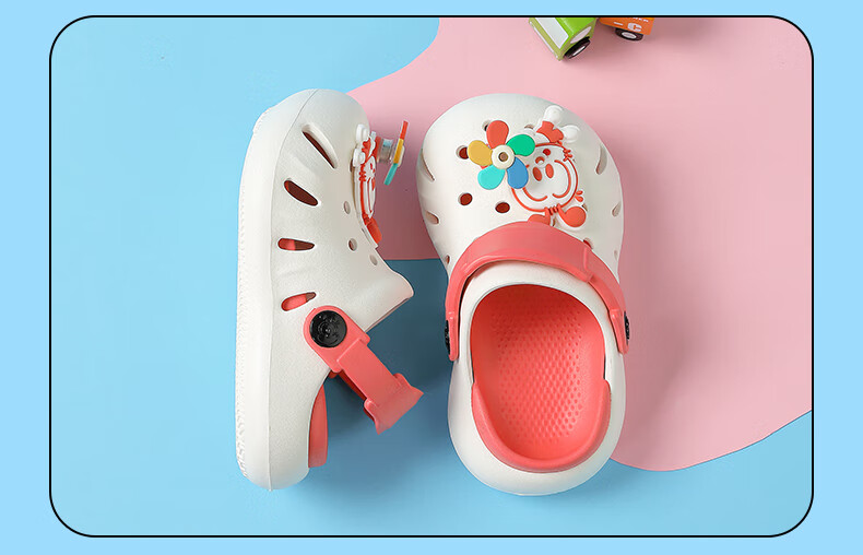 BOBDOG Girls' Beach Shoes, Summer Soft-Soled Casual Clogs, Children's Slippers, 117542010, Rose Pink, Size 180 8