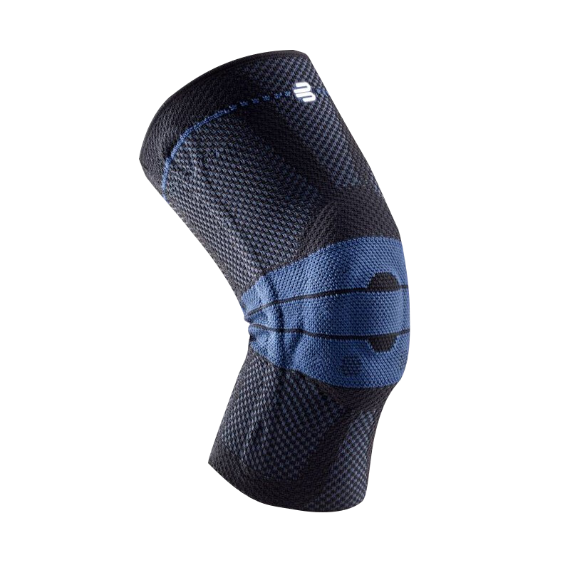 BAUERFEIND German Original Size 5.5 Sports Knee Brace Basketball Running Professional Protective Gear GenuTrain Silver Titanium Black Single Pack