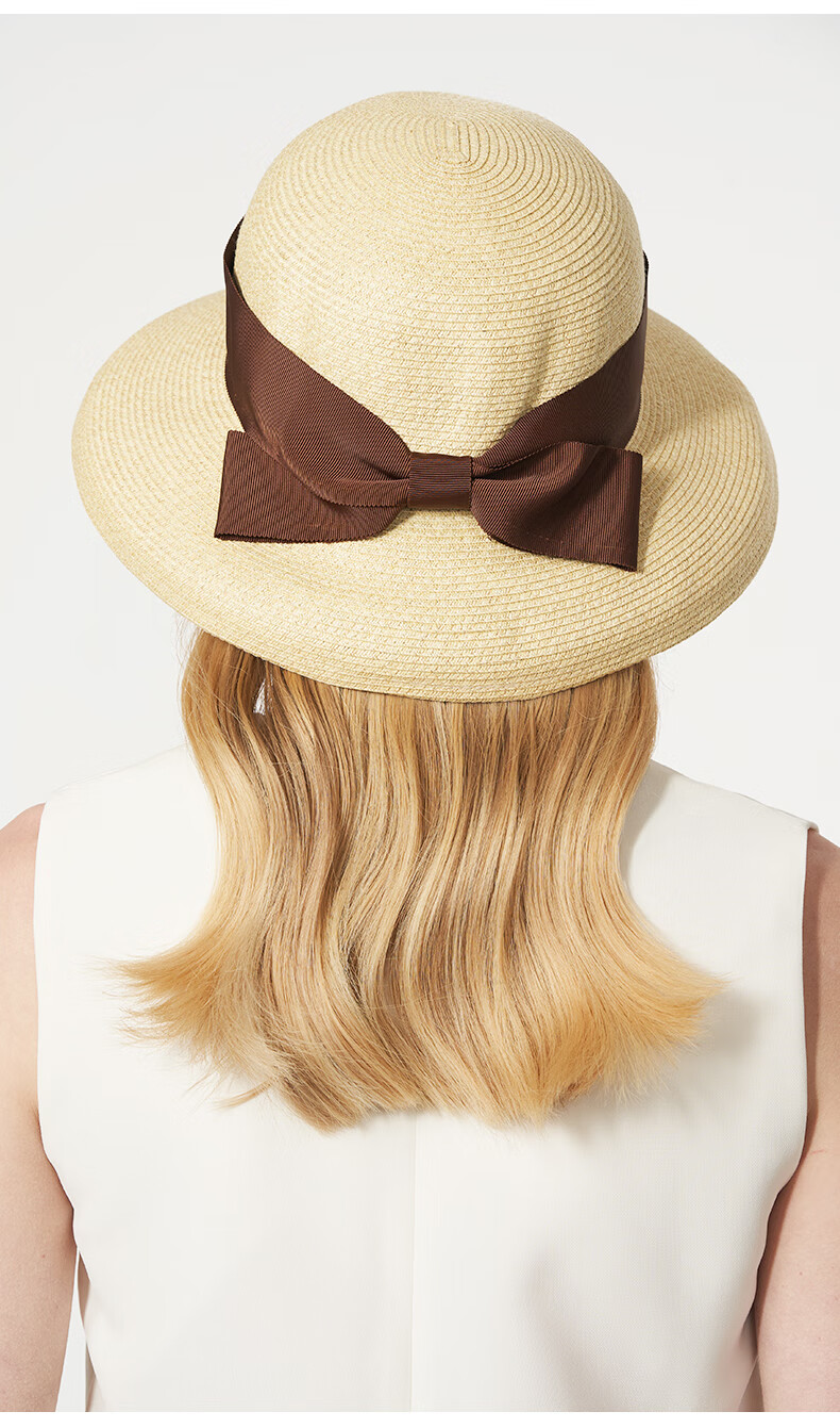 MARJA KURKI Sun Hat for Women, Versatile Portable Woven Sun Protection Hat, Fisherman Hat with Adjustable Brim, Roman Holiday Style, Beige 10