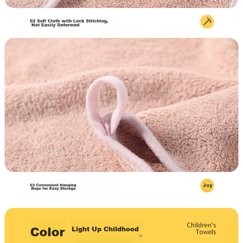 Grace Towels, Face Washing Class A Children's Towels, 4-Pack, Soft Absorbent Cartoon Children's Face Towels for Sports And Daily Use 21