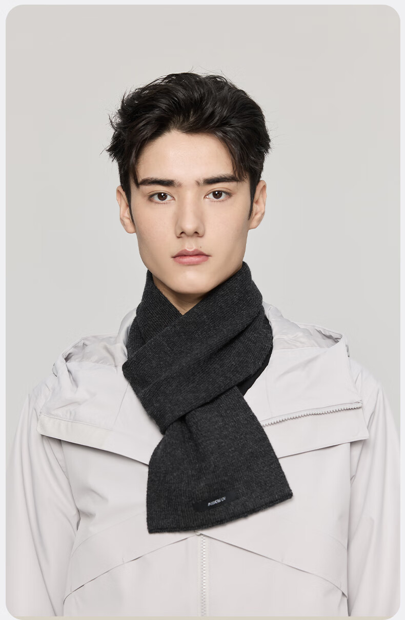MISSION UV Sheep Wool Scarf for Men, Autumn And Winter Warm Neck Gaiter, Lightweight Outdoor Neck Warmer, Wearable Scarf 10