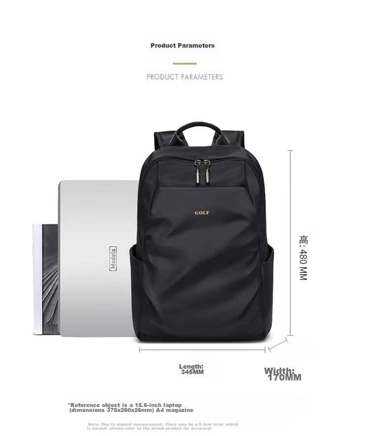 GOLF Backpack for Men, Water-Resistant Travel Backpack, 15.6-Inch Laptop Bag, Student Schoolbag, Commuter Business Trip Backpack 15