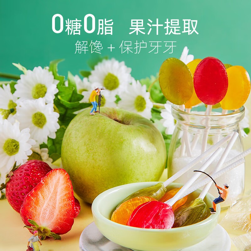 约翰博士约翰博士（DR.JOHN'S） 混合水果牙齿无糖棒棒糖 VC升级款109g