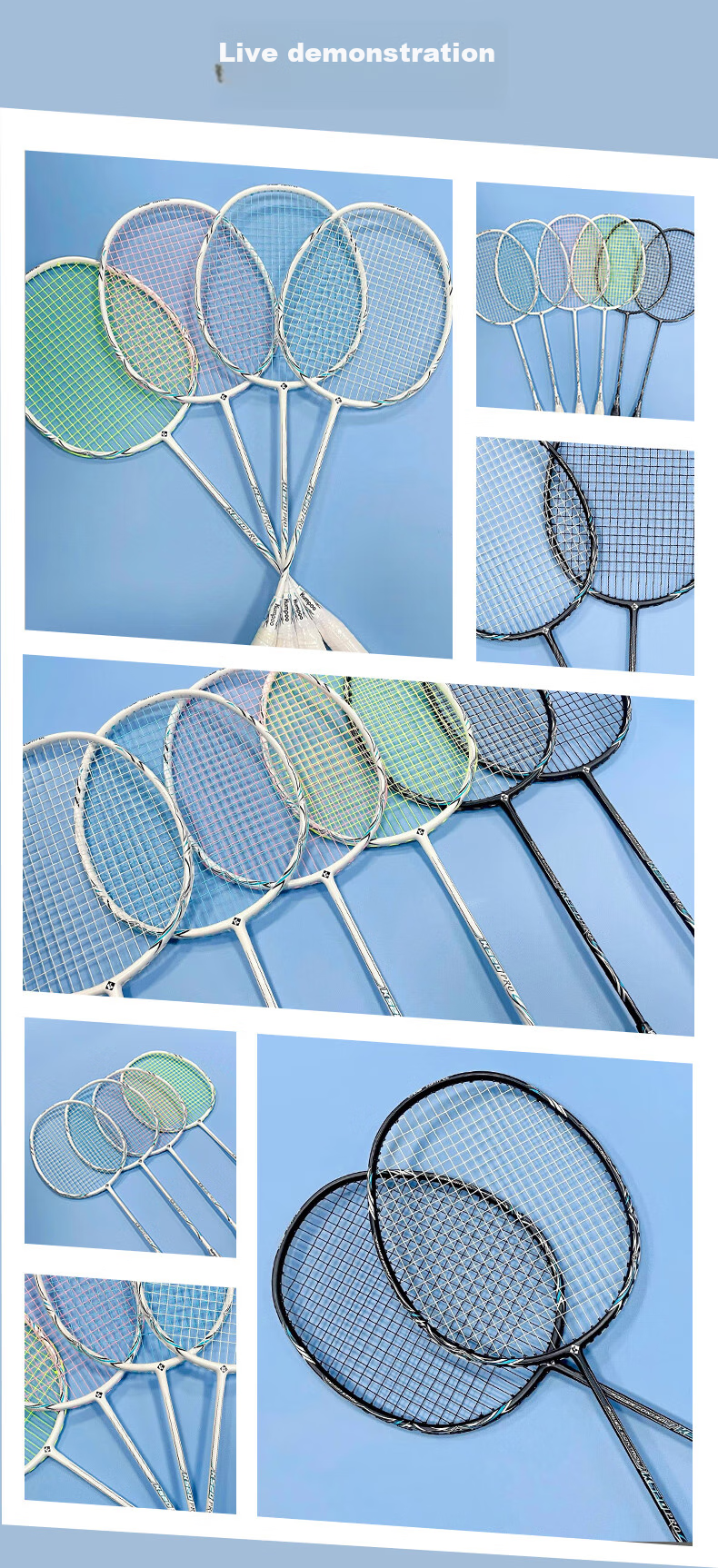 KUMPOO Badminton Racket Xunfeng K520pro, Full Carbon Ultra-Light, for Beginners, Single Racket, Moon White Gift Box Packaging 1