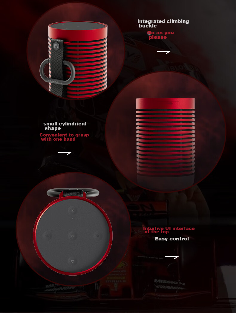 B&O [Ferrari Limited Edition] Beosound Explore Wireless Bluetooth Speaker, Portable B&O Audio Mini Waterproof Sports Portable Speaker, Birthday Gift 14