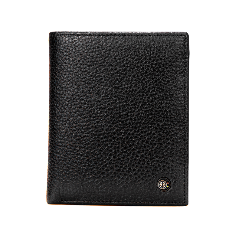 Aokang Men's Vertical Bi-Fold Leather Wallet Short Coin Purse Birthday Gift for Boyfriend Husband
