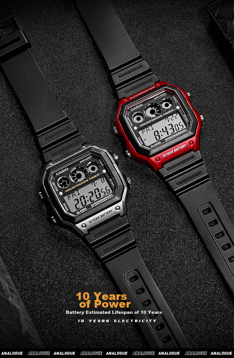 Casio Watch, Men's Retro Small Square Waterproof Sports Digital Watch for Students And Both Sexes, Japanese And Korean Gift, AE-1200WH 21