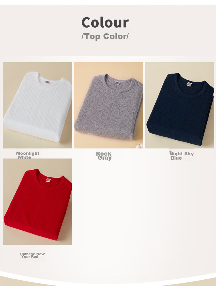 Yiershuang [Triple-Layer Thickened 100% Pure Cotton] Men's Thermal Underwear, All-Cotton Autumn Top, Round Neck Undershirt, Cotton Sweater for Fall And Winter 16