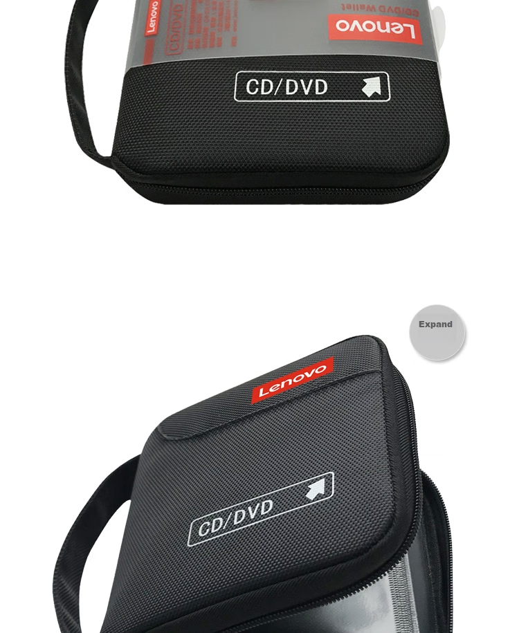 Lenovo Car CD Storage Case, CD/DVD Disc Holder, Oxford Cloth 96 Pieces, Home Storage Case 7