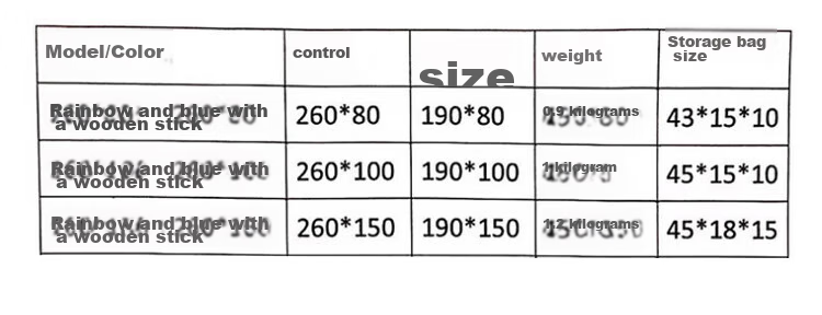 Yonglebao Double-Person Crescent-Shaped Anti-Rollover Hammock, Outdoor Camping Thickened And Widened Canvas Hammock with Curved Wood, Rainbow Color, 2-Piece Set 7