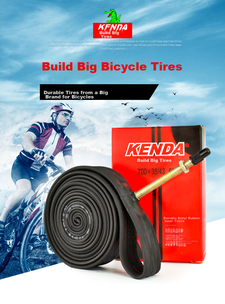 KENDA 700X35c/43c Road Bicycle Presta Valve Inner Tube, Travel Bike Inner Tube, Butyl Rubber, Pressure-Resistant, 60L Valve Stem 1