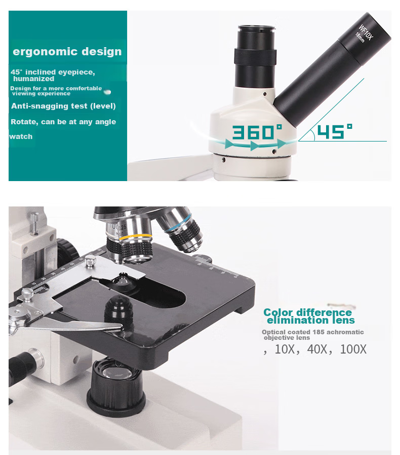 Phenix XSP-36 Binocular Biological Microscope, 1600x Magnification, Professional Scientific Experiment, Home Use, Livestock Breeding 8