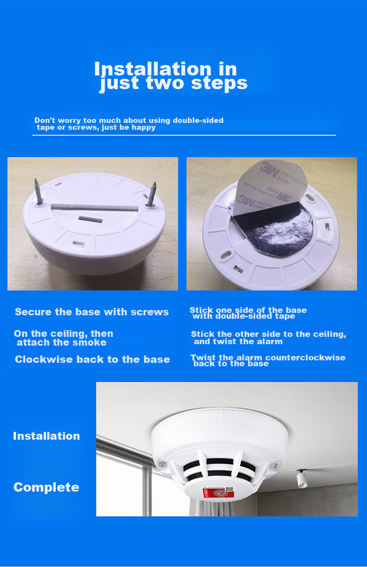 LFang PS-GT20 Smoke Alarm, Fire Detector with 3C Certification, Networked System for Fire Detection, One-To 15