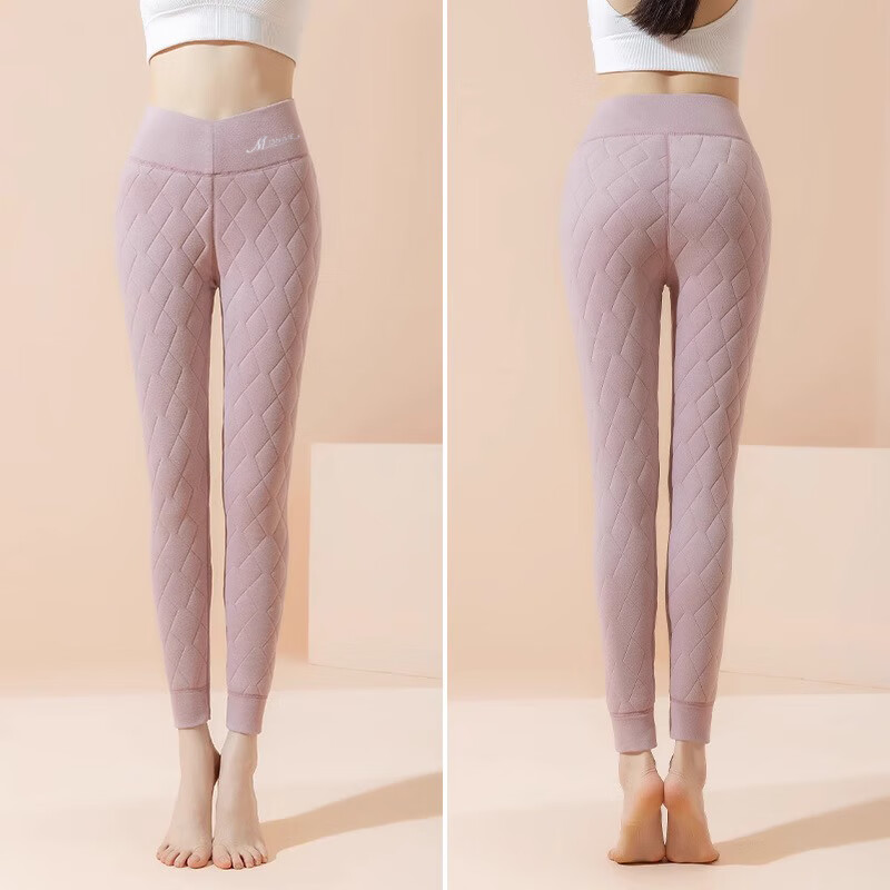 LangSha 25 Years Autumn/Winter New Women's Wool Thermal Pants Inner Wear Plus Velvet Thickened Cotton Pants Autumn Pants Large Size High Waist Leggings