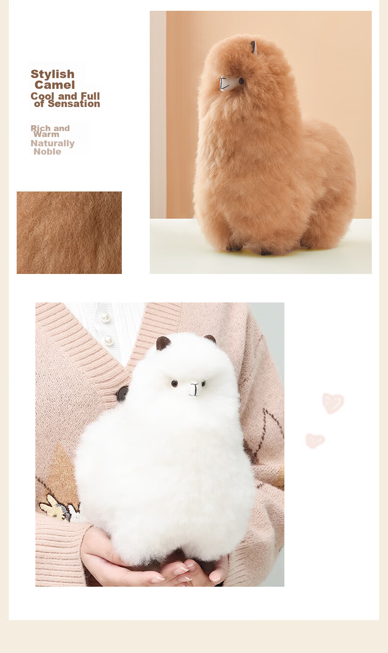 Warmpaca Alpaca Plush Toy, Stuffed Animal Gift for Girls, Doll Pillow, Graduation And Birthday Present 9
