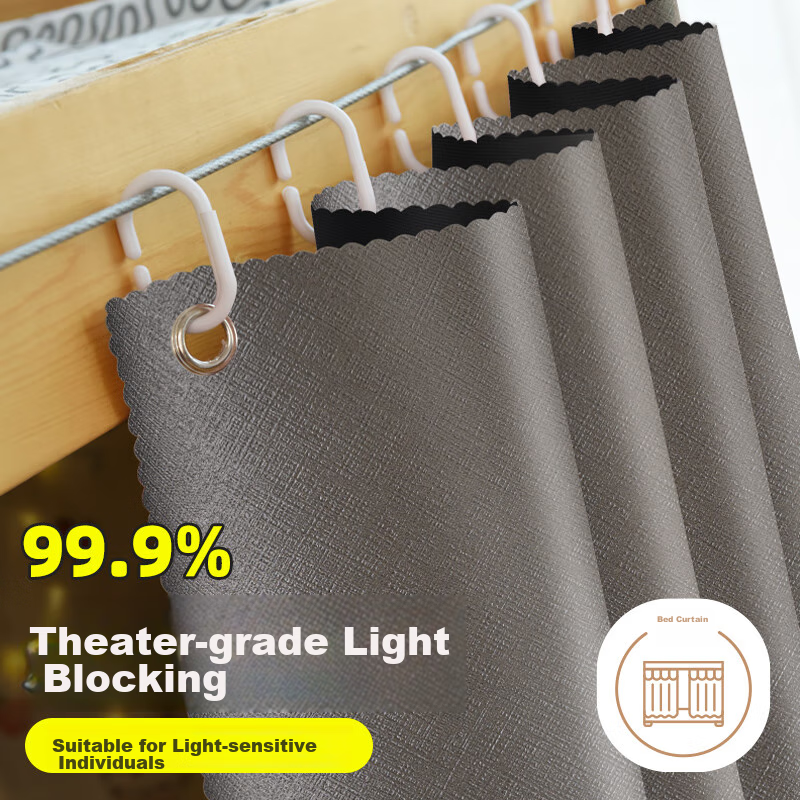 Mengshina Dormitory Bed Curtain Student Lower Bunk Blackout Curtain Dorm Room Fabric Curtain 120x200cm Night/1 Piece Curtain