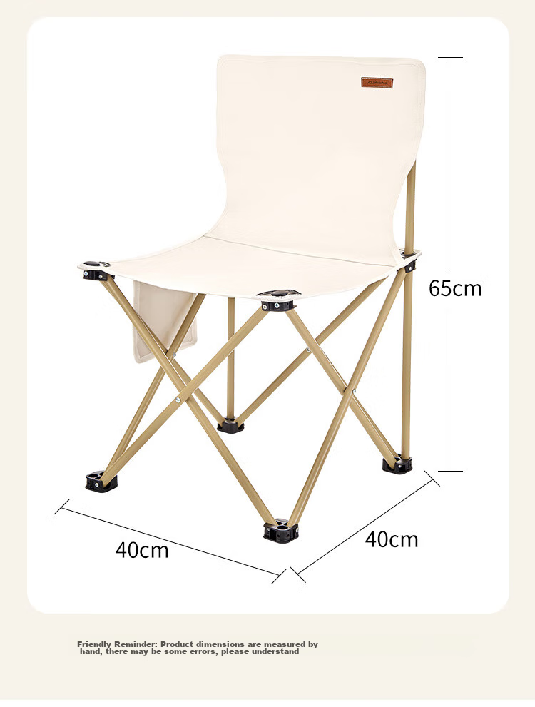 WhitePeak Outdoor Folding Table And Chairs Set with Egg Roll Table And Moon Chairs, Portable Stool Set for Patio Picnic And Street Vending 7