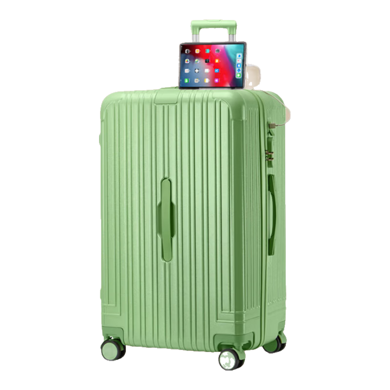 Paul Frank Large Capacity Suitcase for Women And Men, 20-Inch Quiet Spinner Wheels Thick Travel Luggage with Zipper And Combination Lock for Business Trips