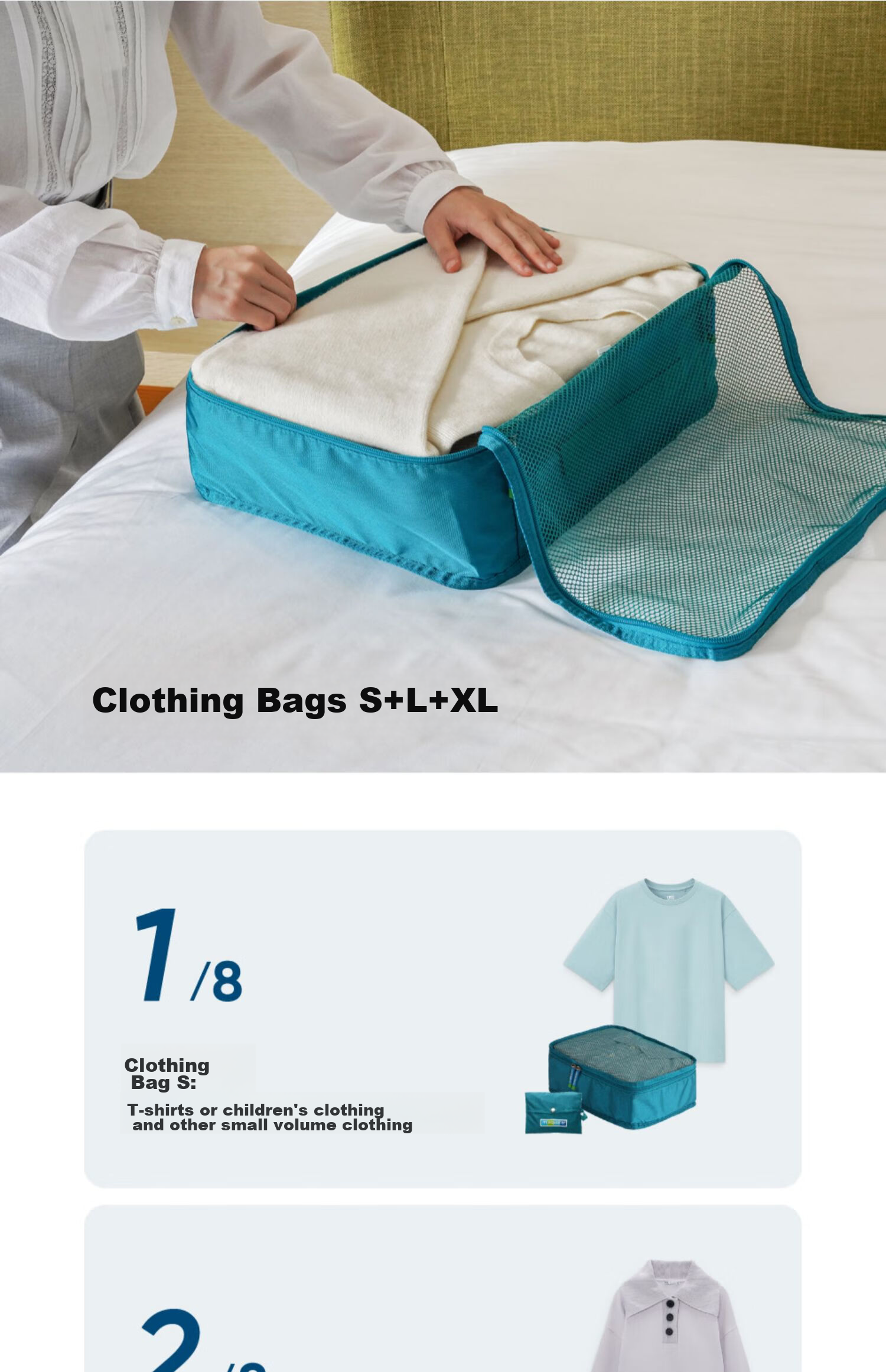 M Square Travel Storage Bag, Luggage Organizer Set of 7, Clothes Underwear Shoe Bag, Shoe Pouch, Norsen Gree 7