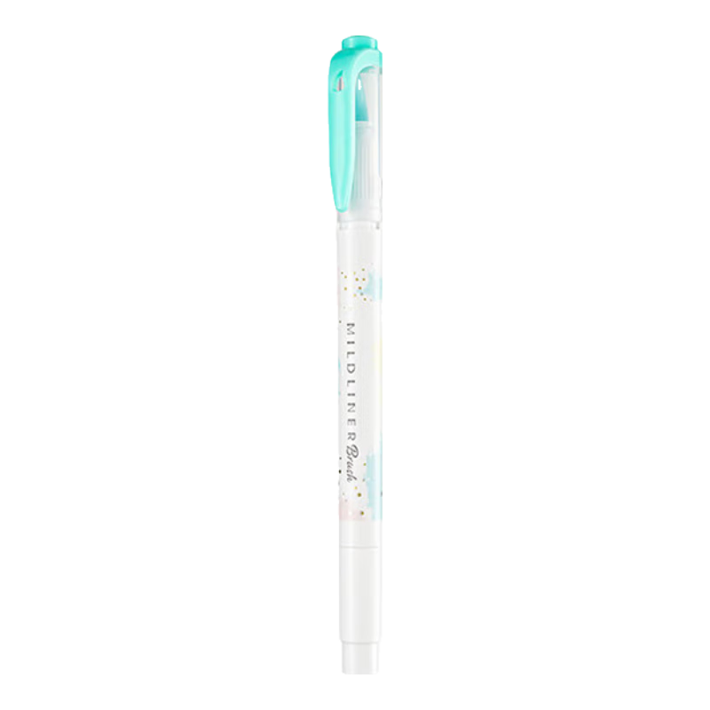 ZEBRA Mood Limited Series Dual-Head Highlighter, Rainbow Color Planner Pen, Student Highlighting Marker, WFT8-MM Gentle Blue-Green (Buy One Get One Free)