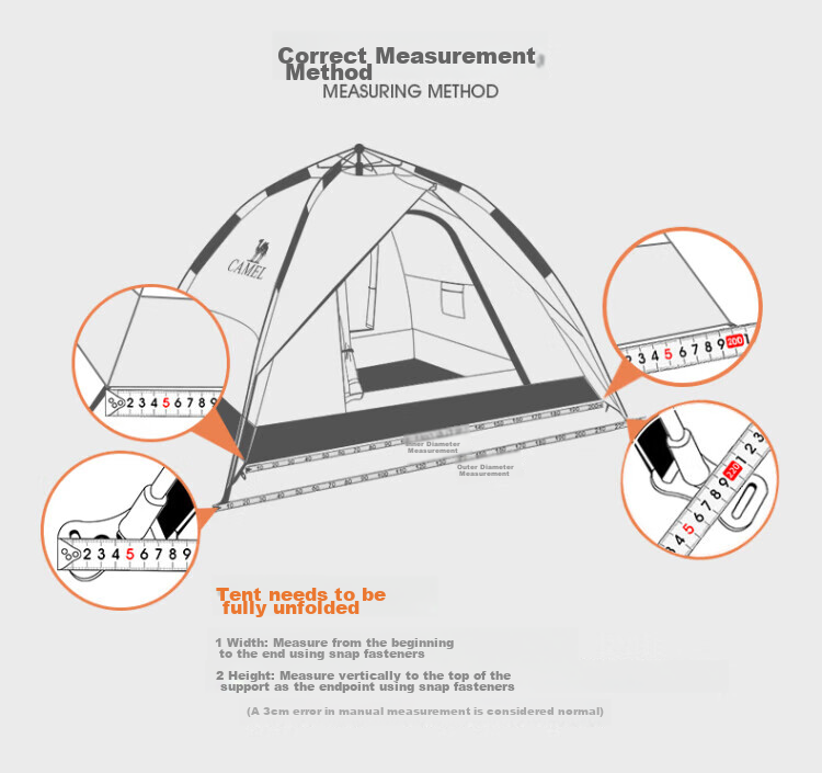 CAMEL Xiaoyao Pro Outdoor Tent, Silver-Coated Sun Protection Camping Tent, Fully Automatic Quick-Open Camping Equipment, 133BANA027-1 22