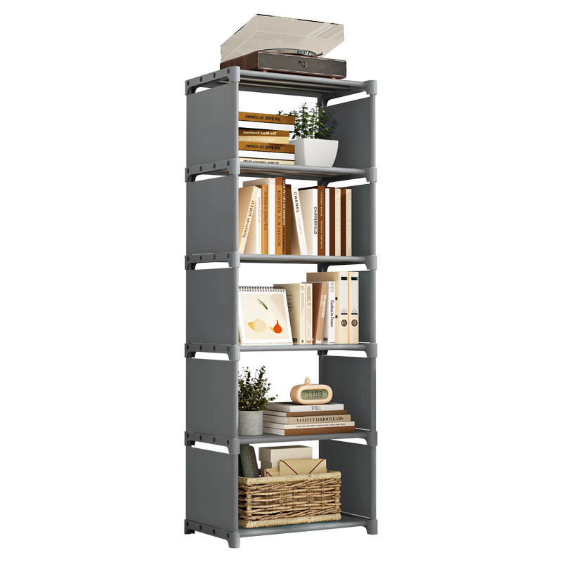 Leaijia Simple Bookshelf Floor Storage Rack Student Desktop Bookcase Dormitory Home Multi-Functional Storage Organizer Shelf