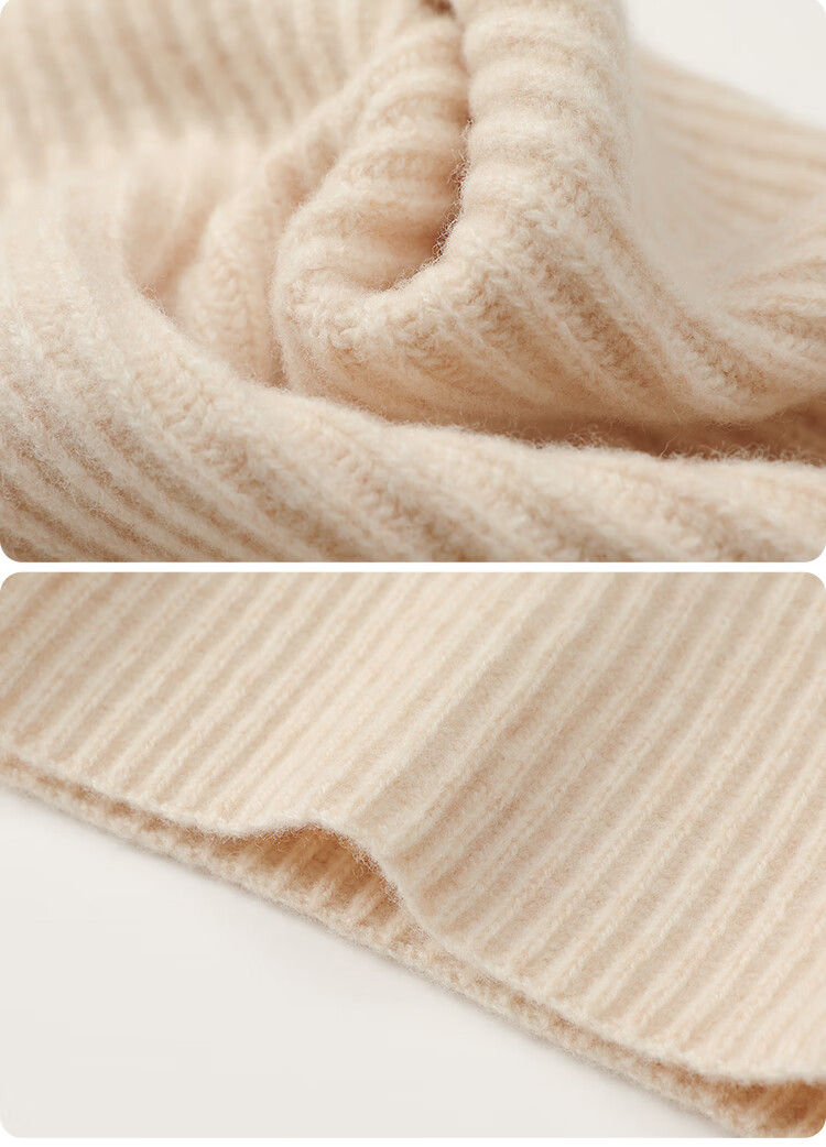 JIUMU Pure Wool Warm Neck Gaiter for Women, Autumn And Winter Thickened Cold-Proof Neck Protector, Women's Neck Warmer, Outdoor Scarf for Winter 16