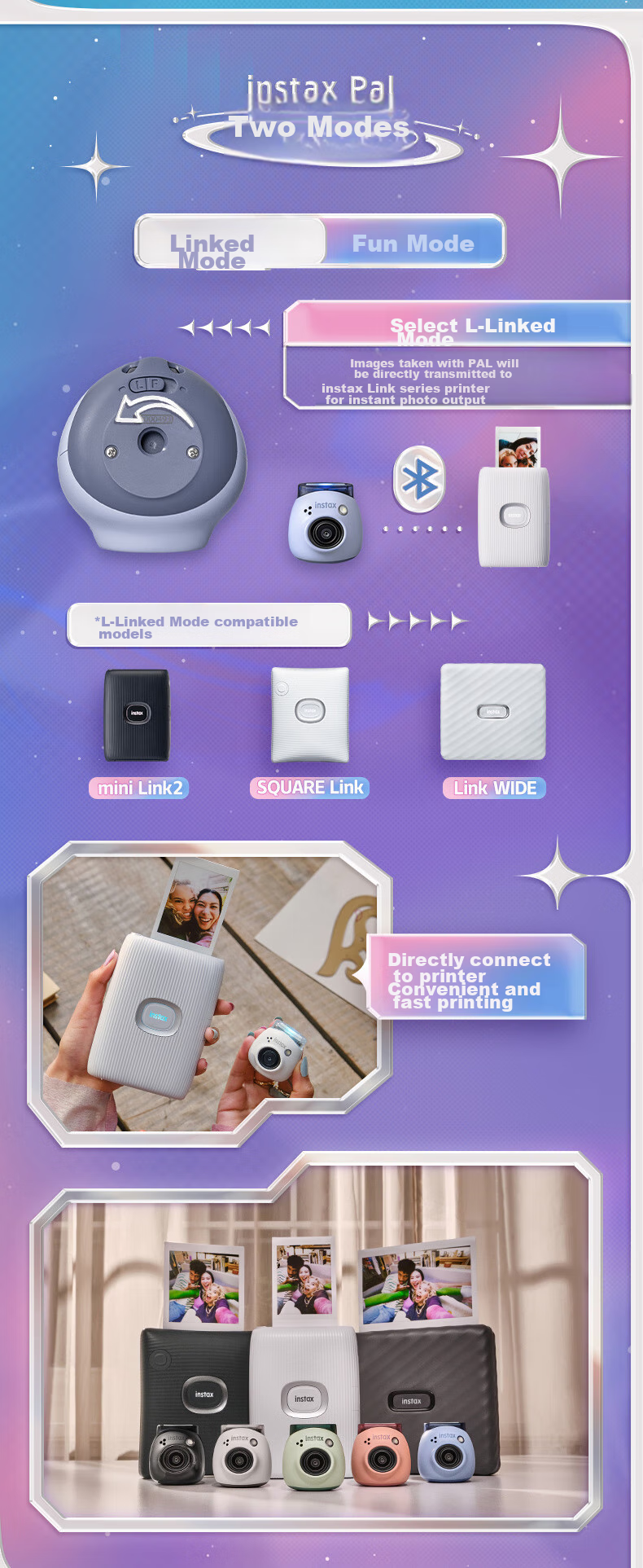 INSTAX Fuji INSTAX Instant Camera CCD Smart Camera PAL Cat Paw Pink Student Toy Camera Standalone 11