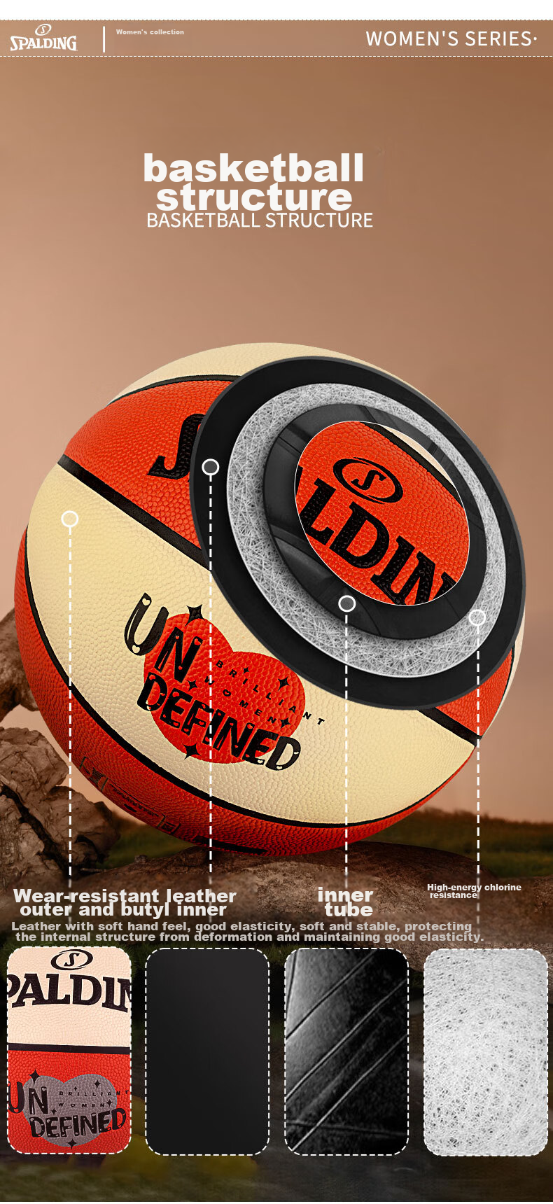 SPALDING Super Triple League Training Size 6 PU Basketball 77-750Y6 6