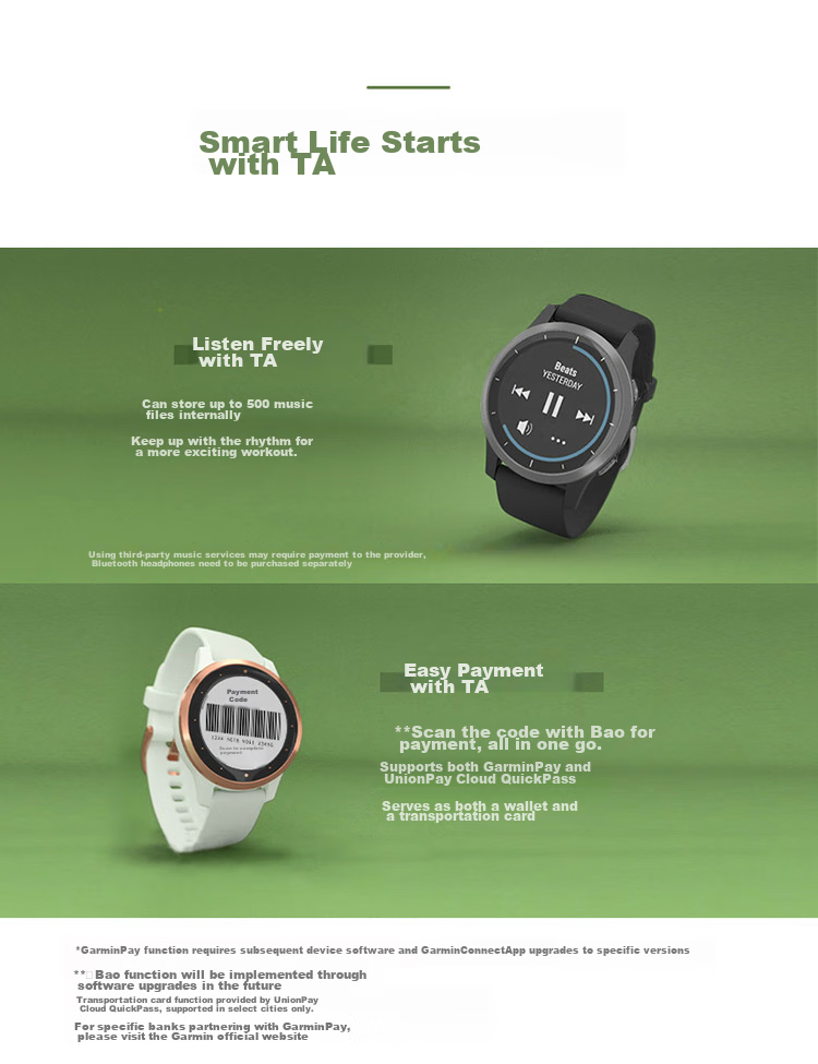 GARMIN Active6 Bone China White Heart Rate Running Swimming Fitness Fashion Sports Smartwatch Birthday Gift 6