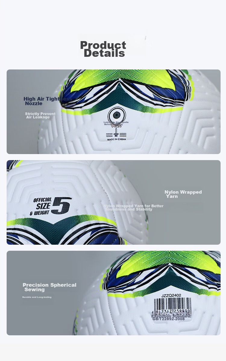 JD Original | Spalding Co-Branded Soccer Ball, Size 5, for Adults And Youth, Competition Training, Middle School Entrance Exam Standard, Size 5 Football 7