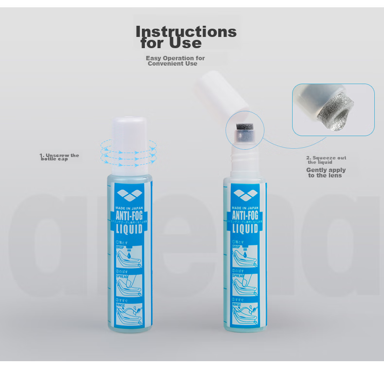 Arena Anti-Fog Spray for Swimming Goggles, Imported Professional Diving And Swimming Glasses, Waterproof High-Definition Coating Spray, Non-Irritating Winter Anti-Fog 7