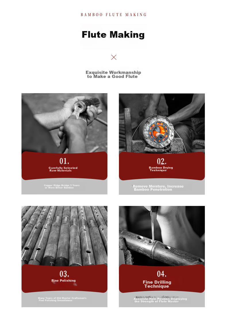 Xiangsiniao Single-Insert Brass Flute in F Key, Bitter Bamboo Flute, Transverse Flute for Students And Beginners XS1001 6
